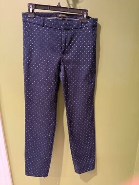 Banana Republic Navy Polka Dot Slim Chinos